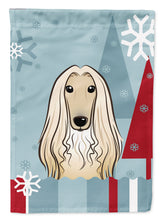Load image into Gallery viewer, Winter Holiday Afghan Hound Garden Flag – Decorative Outdoor Yard Flag BB1740GF
