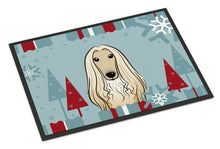 Load image into Gallery viewer, Winter Holiday Afghan Hound Doormat - 18x27 Decorative Floor Mat – Indoor/Outdoor Rug with Artistic Flair BB1740MAT