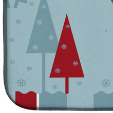 Load image into Gallery viewer, Winter Holiday Doberman Dish Drying Mat – Absorbent, Artistic Kitchen Essentials BB1741DDM