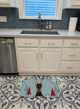 Load image into Gallery viewer, Winter Holiday Doberman Machine Washable Memory Foam Mat BB1741RUG