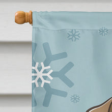 Load image into Gallery viewer, Winter Holiday Wire Haired Fox Terrier Flag Canvas House Size BB1743CHF