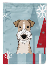 Load image into Gallery viewer, Winter Holiday Wire Haired Fox Terrier Garden Flag – Decorative Outdoor Yard Flag BB1743GF