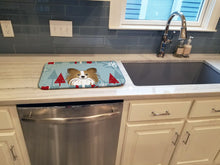 Load image into Gallery viewer, Winter Holiday Papillon Dish Drying Mat – Absorbent, Artistic Kitchen Essentials BB1744DDM