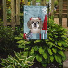 Load image into Gallery viewer, Winter Holiday Gray Silver Shih Tzu Garden Flag – Decorative Outdoor Yard Flag BB1746GF