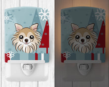 Load image into Gallery viewer, Winter Holiday Chihuahua Ceramic Night Light BB1747CNL