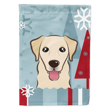 Load image into Gallery viewer, Winter Holiday Golden Retriever Flag Canvas House Size BB1748CHF