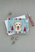 Load image into Gallery viewer, Winter Holiday Golden Retriever Greeting Cards -  Blank Note Cards – 8-Pack of Artist-Designed Cards with Envelopes