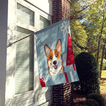 Load image into Gallery viewer, Winter Holiday Red Corgi Flag Canvas House Size BB1750CHF