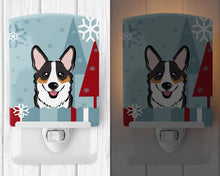 Load image into Gallery viewer, Winter Holiday Tricolor Corgi Ceramic Night Light BB1751CNL