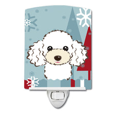 Load image into Gallery viewer, Winter Holiday White Poodle Ceramic Night Light BB1753CNL