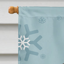 Load image into Gallery viewer, Winter Holiday Buff Poodle Flag Canvas House Size BB1754CHF