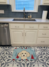 Load image into Gallery viewer, Winter Holiday Buff Poodle Machine Washable Memory Foam Mat BB1754RUG
