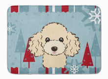 Load image into Gallery viewer, Winter Holiday Buff Poodle Machine Washable Memory Foam Mat BB1754RUG