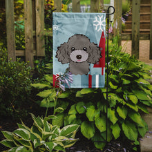 Load image into Gallery viewer, Winter Holiday Silver Gray Poodle Garden Flag – Decorative Outdoor Yard Flag BB1755GF