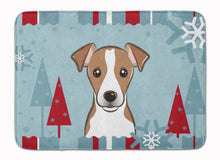 Load image into Gallery viewer, Winter Holiday Jack Russell Terrier Machine Washable Memory Foam Mat BB1756RUG