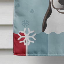 Load image into Gallery viewer, Winter Holiday Jack Russell Terrier Flag Canvas House Size BB1757CHF