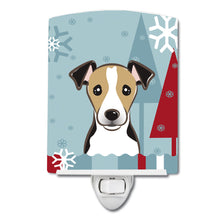 Load image into Gallery viewer, Winter Holiday Jack Russell Terrier Ceramic Night Light BB1757CNL