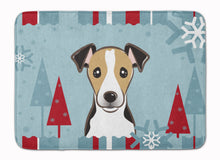 Load image into Gallery viewer, Winter Holiday Jack Russell Terrier Machine Washable Memory Foam Mat BB1757RUG