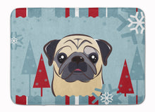 Load image into Gallery viewer, Winter Holiday Fawn Pug Machine Washable Memory Foam Mat BB1758RUG