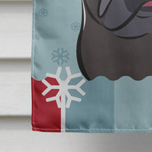 Load image into Gallery viewer, Winter Holiday Black Pug Flag Canvas House Size BB1759CHF