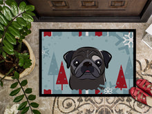 Load image into Gallery viewer, Winter Holiday Black Pug Doormat - 24x36 Decorative Floor Mat – Indoor/Outdoor Rug with Artistic Flair BB1759JMAT