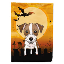 Load image into Gallery viewer, Halloween Jack Russell Terrier Flag Canvas House Size BB1760CHF