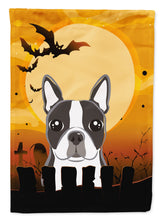 Load image into Gallery viewer, Halloween Boston Terrier Flag Canvas House Size BB1761CHF