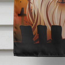 Load image into Gallery viewer, Halloween Yorkie Yorkshire Terrier Flag Canvas House Size BB1762CHF