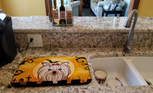 Load image into Gallery viewer, Halloween Yorkie Yorkishire Terrier Dish Drying Mat – Absorbent, Artistic Kitchen Essentials BB1762DDM