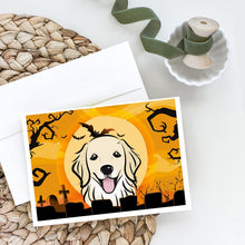 Load image into Gallery viewer, Halloween Golden Retriever Greeting Cards -  Blank Note Cards – 8-Pack of Artist-Designed Cards with Envelopes