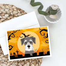 Load image into Gallery viewer, Halloween Schnauzer Greeting Cards -  Blank Note Cards – 8-Pack of Artist-Designed Cards with Envelopes