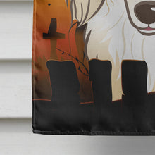 Load image into Gallery viewer, Halloween Longhair Creme Dachshund Flag Canvas House Size BB1770CHF