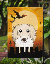 Load image into Gallery viewer, Halloween Longhair Creme Dachshund Garden Flag – Decorative Outdoor Yard Flag BB1770GF