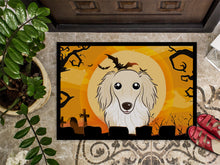 Load image into Gallery viewer, Halloween Longhair Creme Dachshund Doormat - 24x36 Decorative Floor Mat – Indoor/Outdoor Rug with Artistic Flair BB1770JMAT