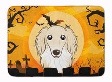 Load image into Gallery viewer, Halloween Longhair Creme Dachshund Machine Washable Memory Foam Mat BB1770RUG