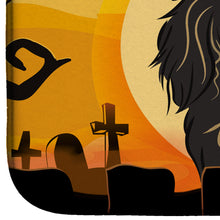 Load image into Gallery viewer, Halloween Longhair Black and Tan Dachshund Dish Drying Mat – Absorbent, Artistic Kitchen Essentials BB1771DDM