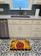 Load image into Gallery viewer, Halloween Longhair Red Dachshund Machine Washable Memory Foam Mat BB1772RUG
