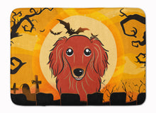 Load image into Gallery viewer, Halloween Longhair Red Dachshund Machine Washable Memory Foam Mat BB1772RUG