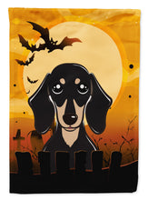 Load image into Gallery viewer, Halloween Smooth Black and Tan Dachshund Garden Flag – Decorative Outdoor Yard Flag BB1773GF