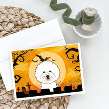 Load image into Gallery viewer, Halloween Bichon Frise Greeting Cards -  Blank Note Cards – 8-Pack of Artist-Designed Cards with Envelopes