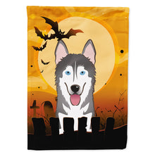 Load image into Gallery viewer, Halloween Alaskan Malamute Flag Canvas House Size BB1776CHF