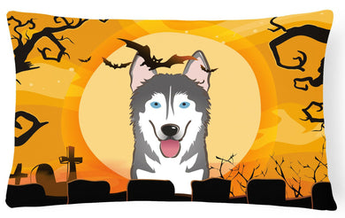 Halloween Alaskan Malamute Fabric Decorative Pillow BB1776PW1216
