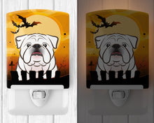 Load image into Gallery viewer, Halloween White English Bulldog  Ceramic Night Light BB1778CNL