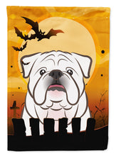 Load image into Gallery viewer, Halloween White English Bulldog  Garden Flag – Decorative Outdoor Yard Flag BB1778GF