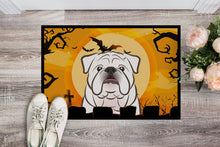 Load image into Gallery viewer, Halloween White English Bulldog  Doormat - 24x36 Decorative Floor Mat – Indoor/Outdoor Rug with Artistic Flair BB1778JMAT