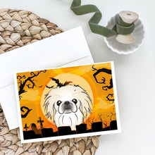 Load image into Gallery viewer, Halloween Pekingese Greeting Cards -  Blank Note Cards – 8-Pack of Artist-Designed Cards with Envelopes