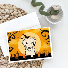 Load image into Gallery viewer, Halloween Yellow Labrador Greeting Cards -  Blank Note Cards – 8-Pack of Artist-Designed Cards with Envelopes