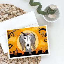 Load image into Gallery viewer, Halloween Saluki Greeting Cards -  Blank Note Cards – 8-Pack of Artist-Designed Cards with Envelopes