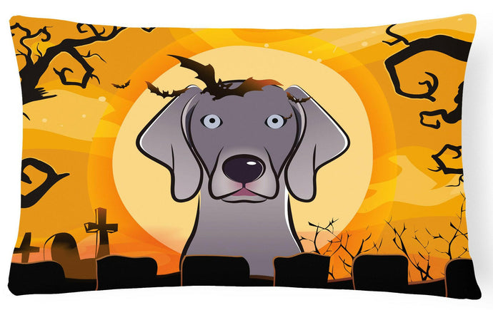Halloween Weimaraner Fabric Decorative Pillow BB1789PW1216