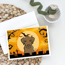 Load image into Gallery viewer, Halloween Chocolate Labrador Greeting Cards -  Blank Note Cards – 8-Pack of Artist-Designed Cards with Envelopes